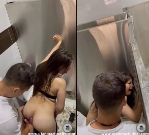Gece Klübü Tuvaletinde Yanlışlıkla Götten Saplamak Bar tuvaletinde anal seks