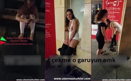Yol Ortasına Aldırmadan İşeyen Sarhoş Kızlar Yola İşeyen Sarhoş Kadınlar