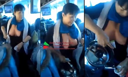 Otobüs Muavini Ablamız Yolculara Çay Dağıtıyor Otobüs Muavini Ablamız Yolculara Çay Dağıtıyor