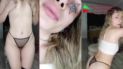 ENFES! Bir Sarışın Afet: Sıkı Göt + Transparan Tanga
