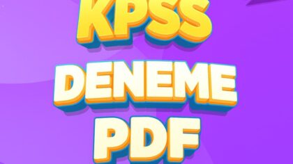 KPSS DENEME PDF